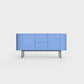 ÉTAUDORÉ Desiva Lumia 01 steel rounded sideboard in sky blue powder coated steel