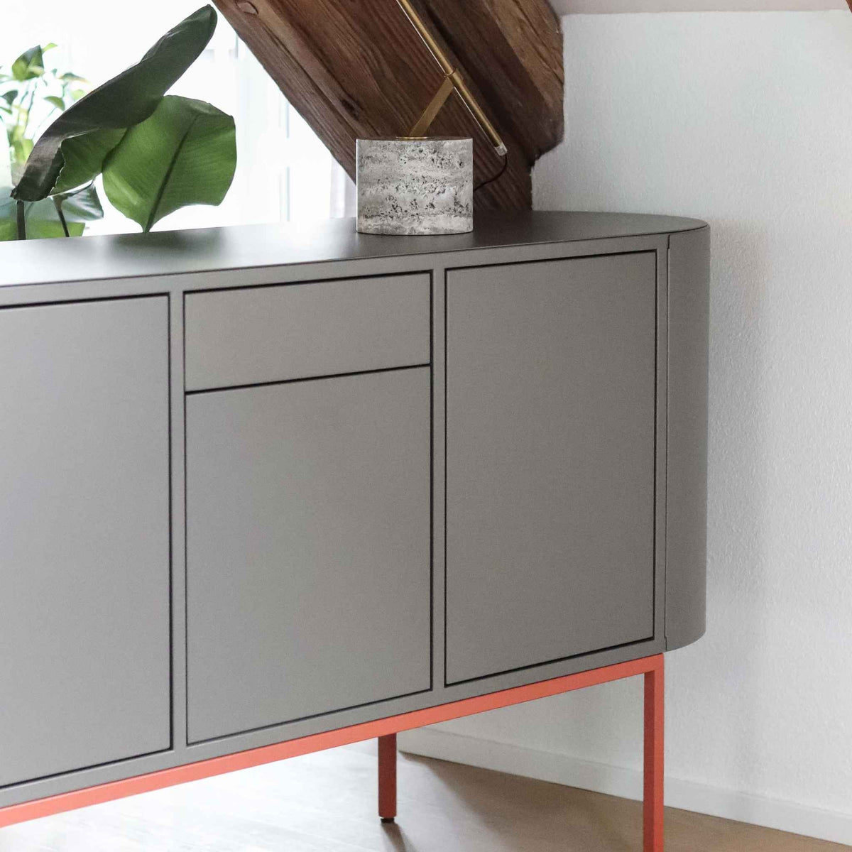 ÉTAUDORÉ Lumia sideboard at a customers' apartment in Zurich. Interior design and Photography by Analia Lazzari, Spaces for Life Interiors.