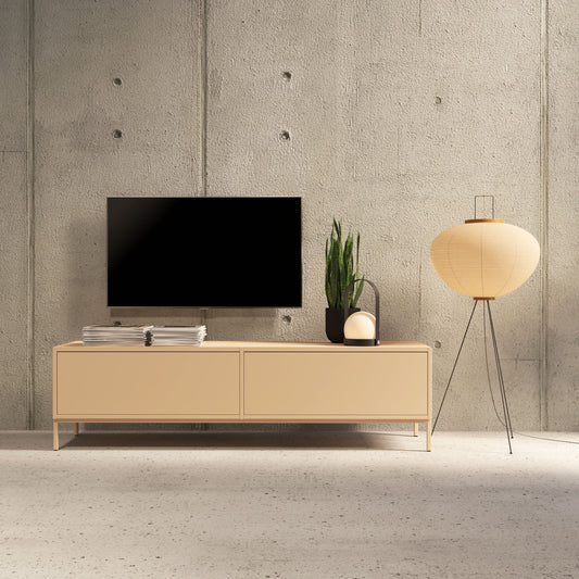 Desiva Prunus 01 lowboard in sand steel, available in Switzerland via ÉTAUDORÉ