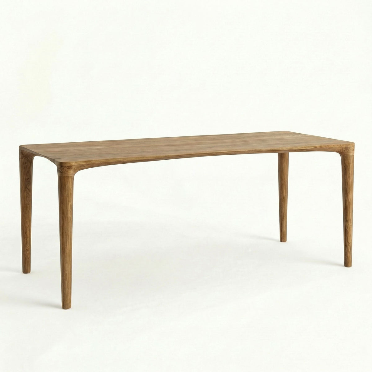 ÉTAUDORÉ L'Argentine Solid Oak Wood rectangular table in dark finish