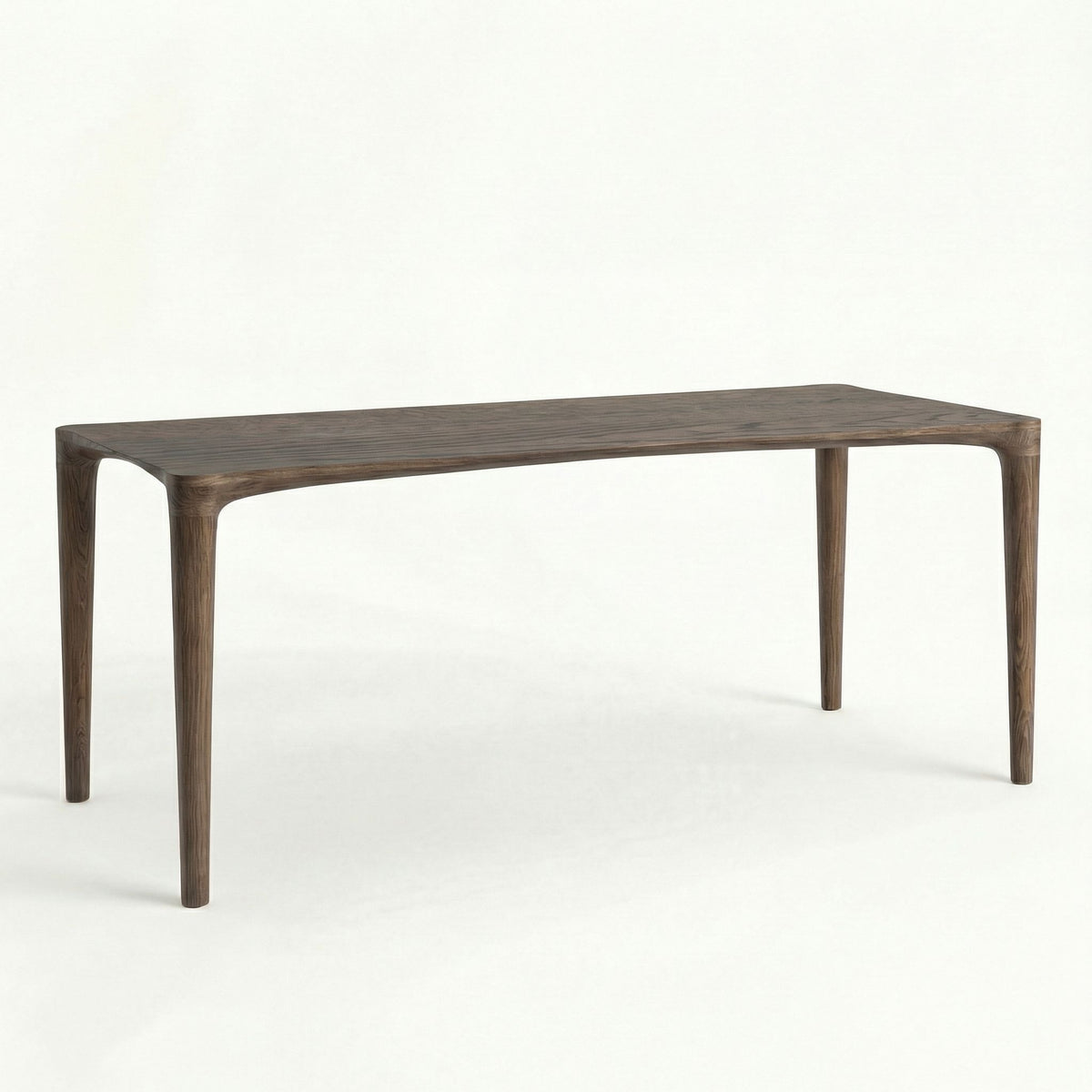 ÉTAUDORÉ L'Argentine Solid Oak Wood rectangular table in graphite finish