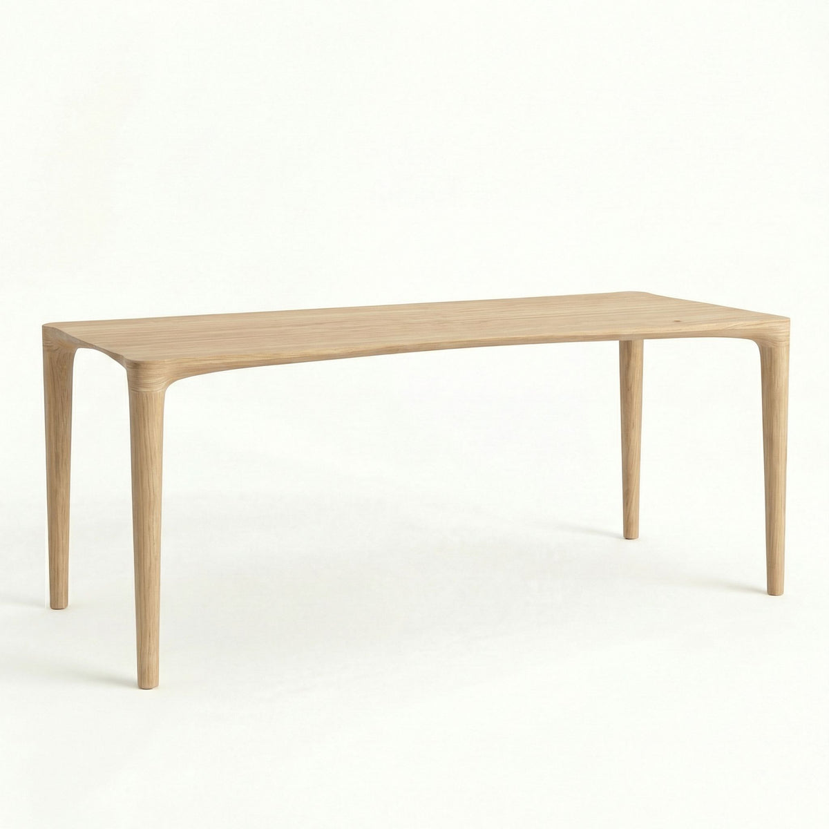 ÉTAUDORÉ L'Argentine Solid Oak Wood rectangular table in raw finish