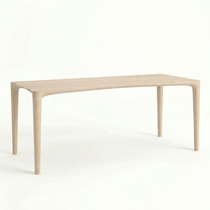 ÉTAUDORÉ L'Argentine Solid Oak Wood rectangular table in whitewashed finish