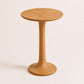 ETAUDORE Lianna Side Table in Solid Oak Wood - Chestnut Finish