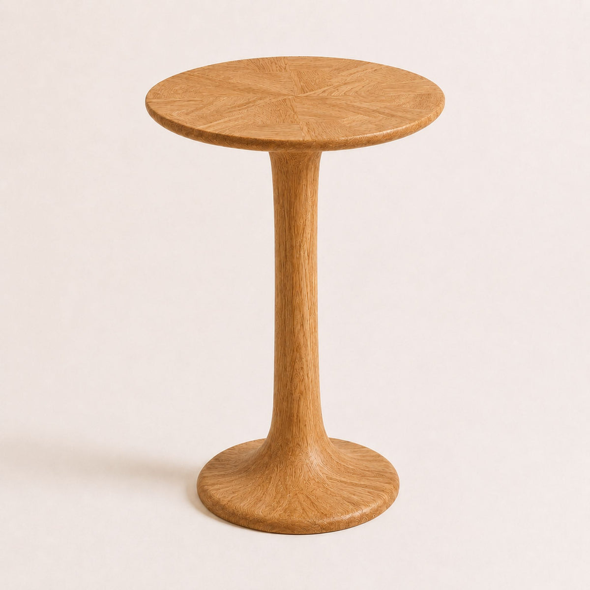 ETAUDORE Lianna Side Table in Solid Oak Wood - Chestnut Finish