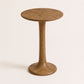 ETAUDORE Lianna Side Table in Solid Oak Wood - Dark Finish