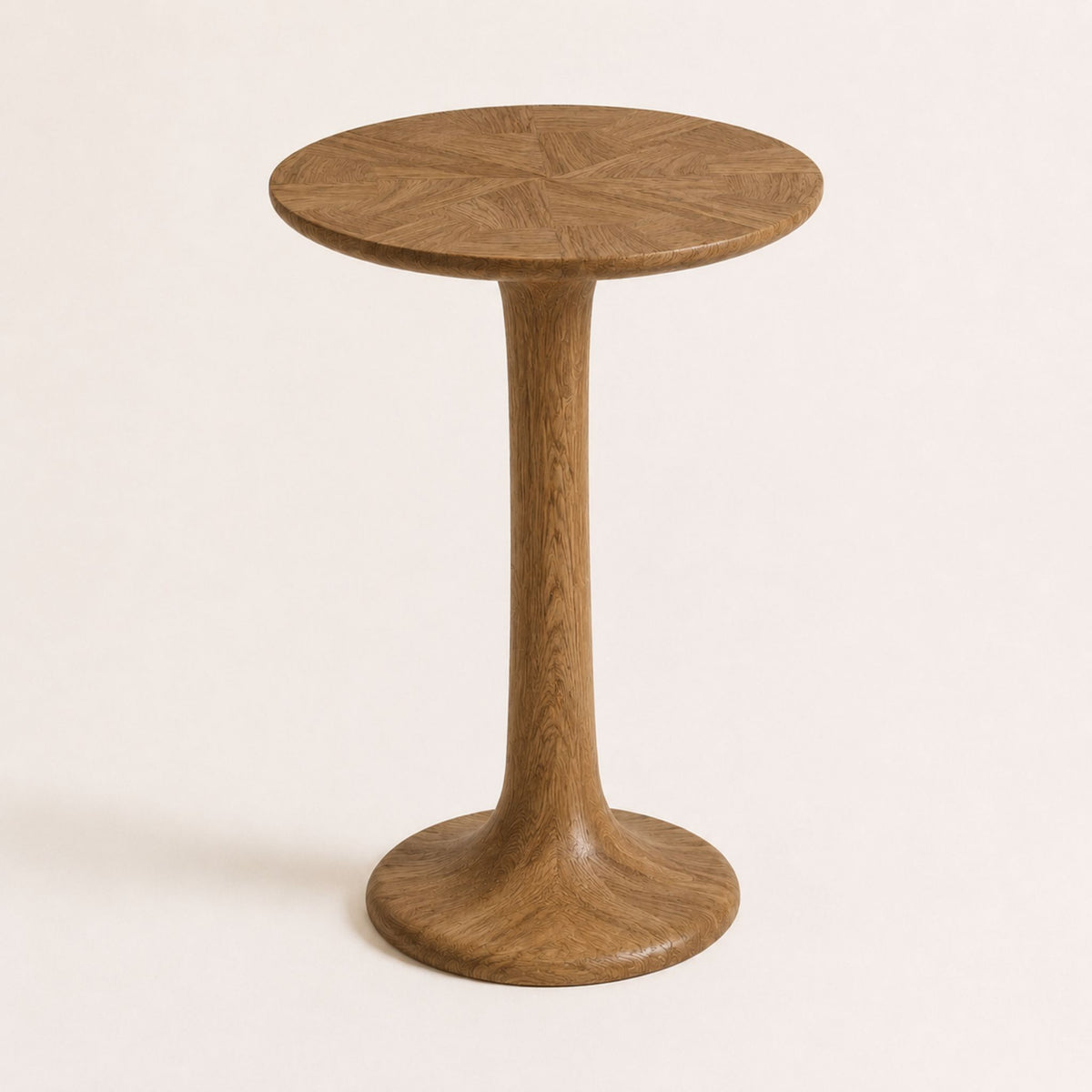 ETAUDORE Lianna Side Table in Solid Oak Wood - Dark Finish