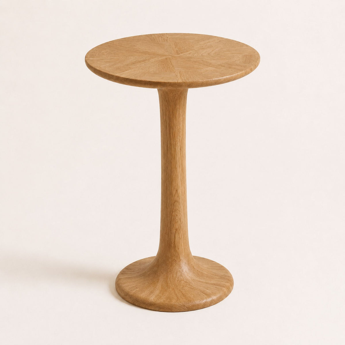 ETAUDORE Lianna Side Table in Solid Oak Wood - Medium Finish