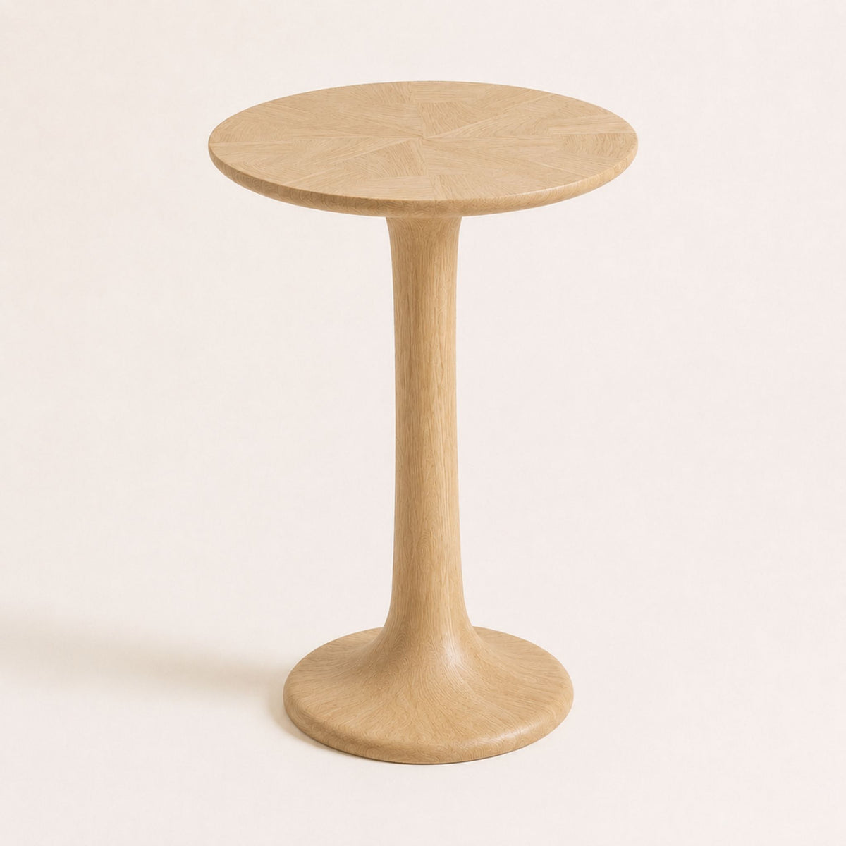 ETAUDORE Lianna Side Table in Solid Oak Wood - Natural Finish
