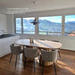 ETAUDORE Noemi Rounded Oval table at a clients home in the Swiss Alps