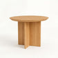 ETAUDORE Otemma Solid Oak Wood Coffee Table in Chestnut Finish