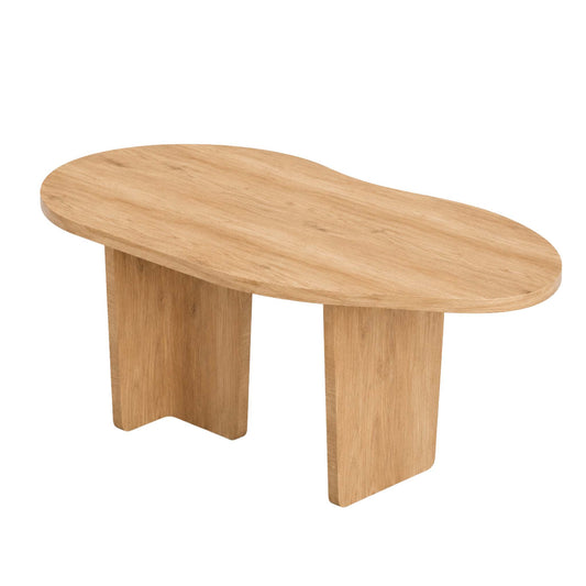 ÉTAUDORÉ & Our Wabi Sabi Home Agata organic shape table in solid oak wood, natural finish