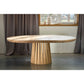 ÉTAUDORÉ Rigi Extendable Solid Oak Table with a Multi-Faceted Base -Extended