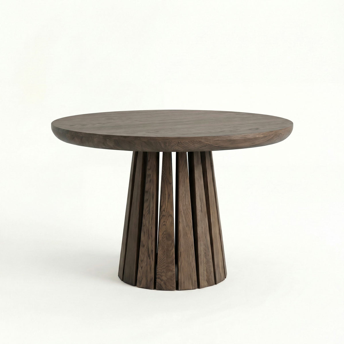 ÉTAUDORÉ Rigi extendable round table in graphite finish