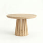 ÉTAUDORÉ Rigi extendable round table in raw finish