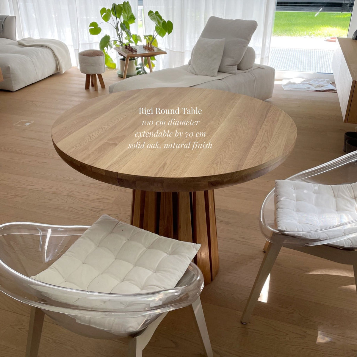 ETAUDORE Rigi extendable round table in a customer's dining room