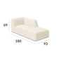 Right chaise longue with armrest module (module 7) of the ÉTAUDORÉ Saane modular sofa