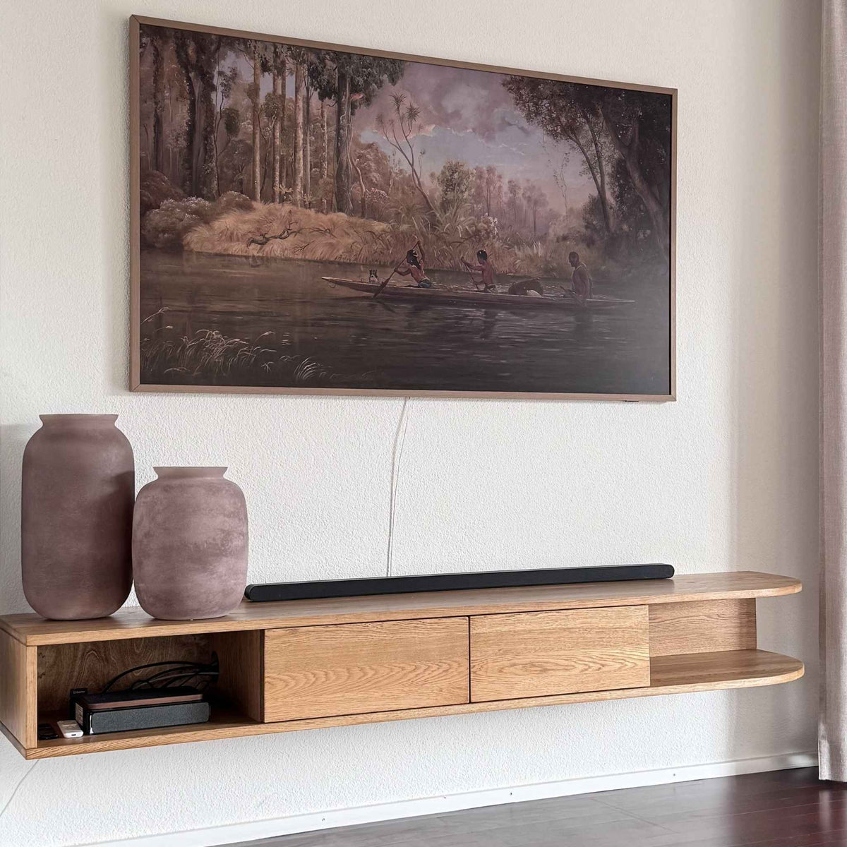 ETAUDORE San Salvatore Wall Mounted Lowboard in the Thalwil showroom