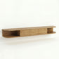 San Salvatore Solid Oak Wall-Mounted Lowboard with Rounded Ends - Medium Finish
