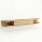 San Salvatore Solid Oak Wall-Mounted Lowboard with Rounded Ends - Raw Finish