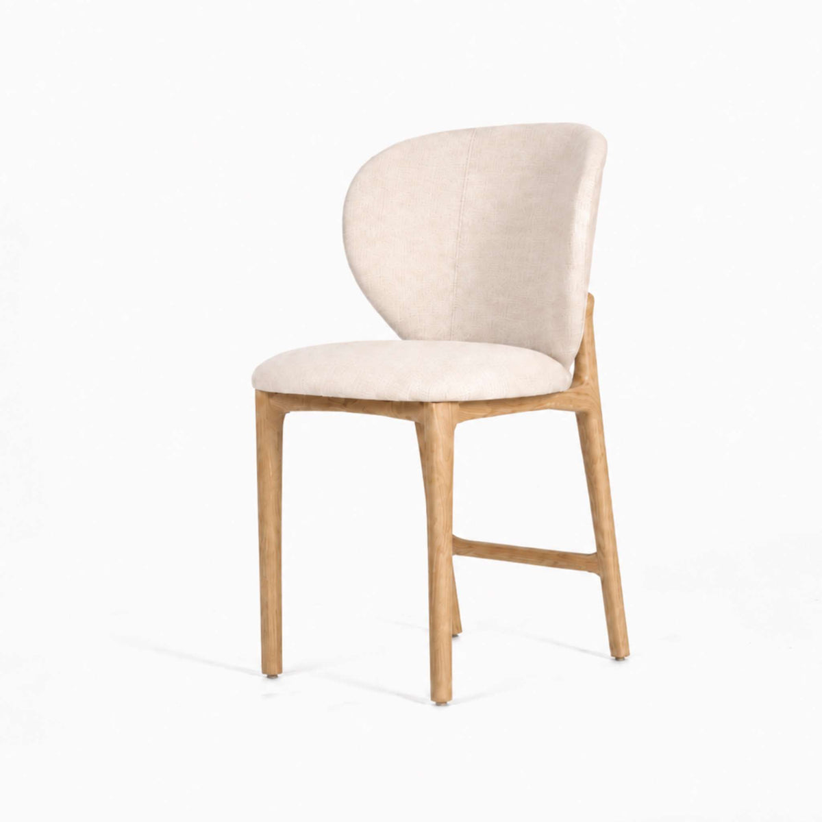 ETAUDORE Uetliberg chair, Mare 02 Fabric, Natural solid oak finish