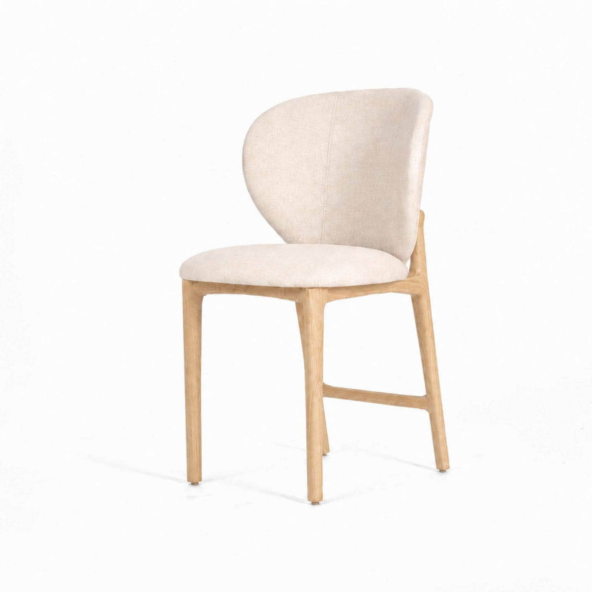 ETAUDORE Uetliberg chair, Mare 02 Fabric, Raw solid oak finish