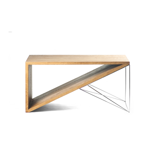 Vélan Coffee Table in Solid Oak and Steel
