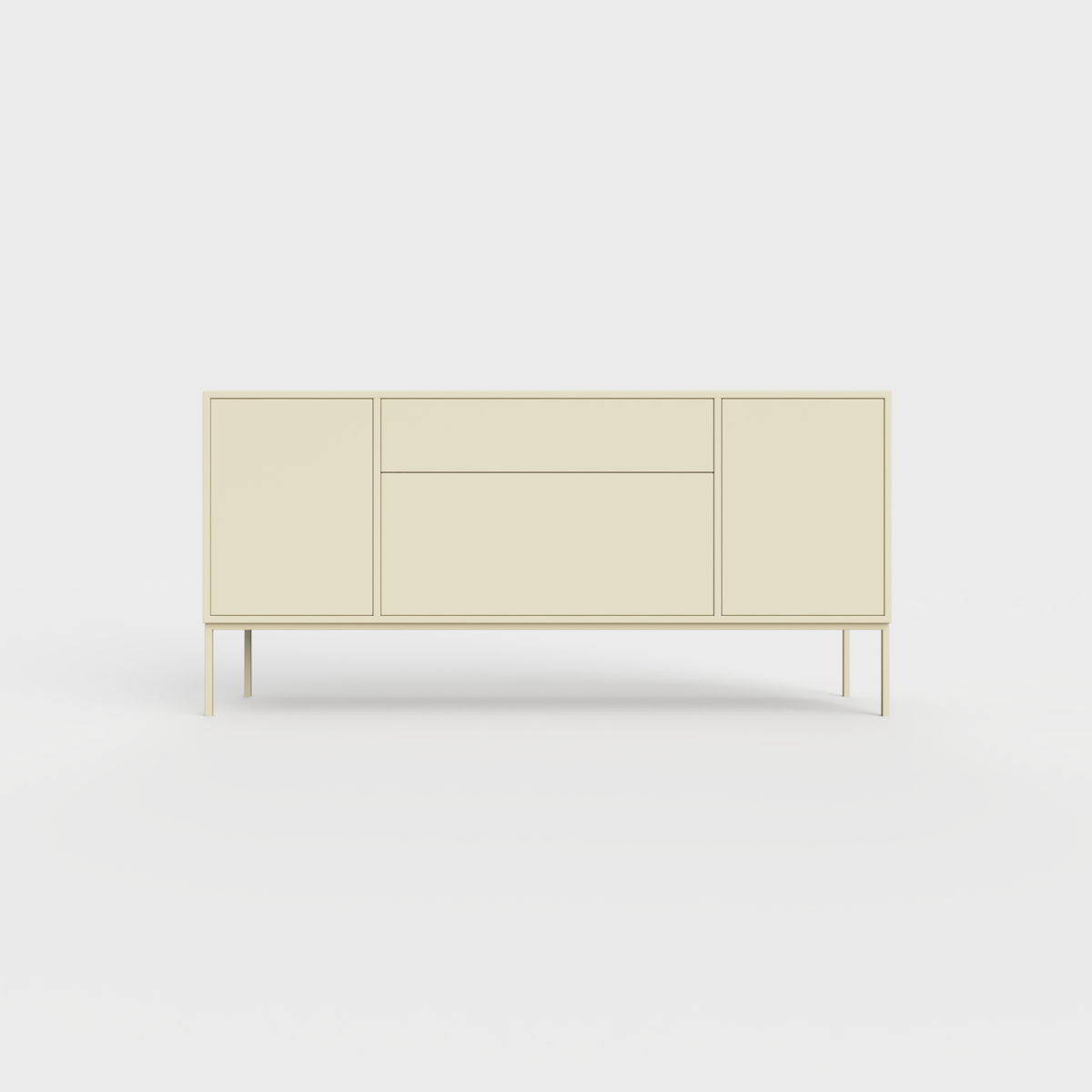 Arnika 02 Sideboard in Dark Ecru color, powder-coated steel, elegant and modern piece of furniture for your living room