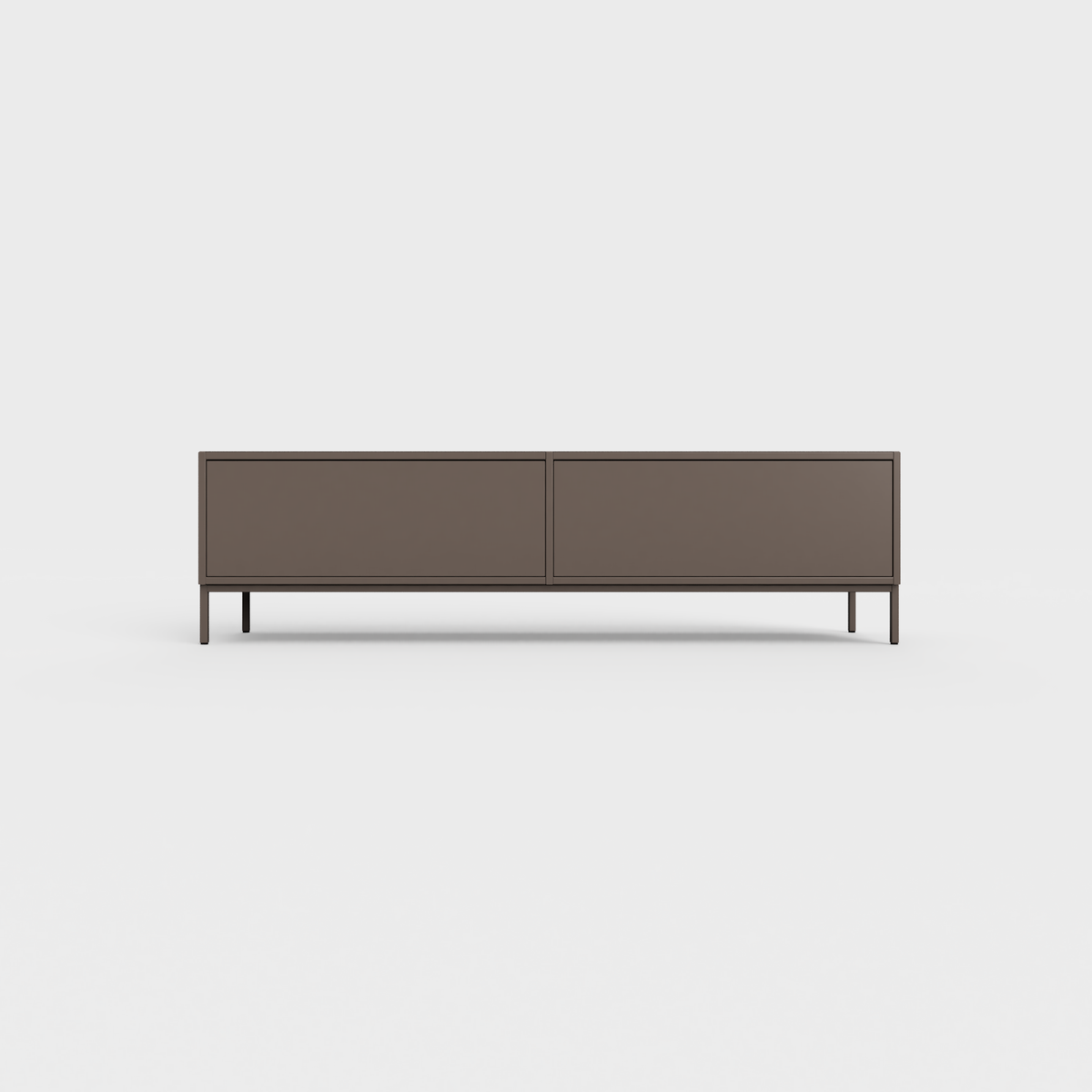 Prunus 01 Lowboard in Earth color, powder-coated steel, elegant and modern piece of furniture for your living room